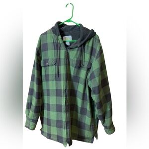 Alaska Wilderness Gear Green Black Check Work Jacket